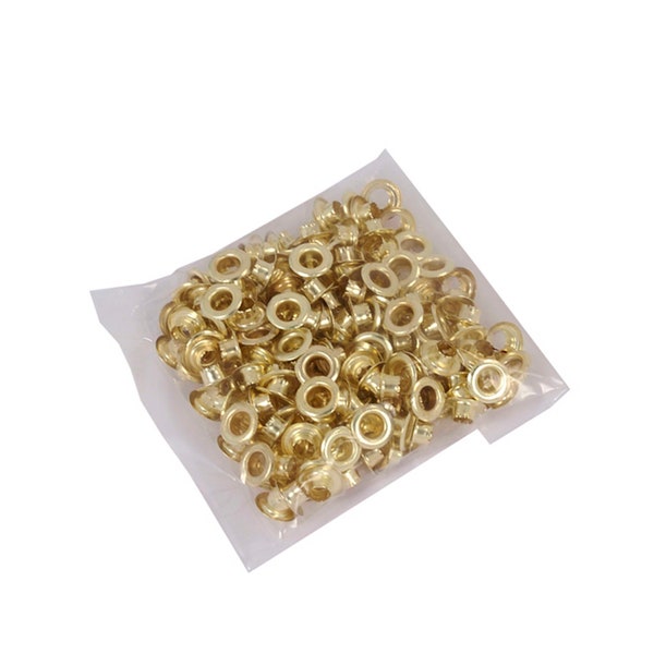 200 pieces of 6mm External & 4mm Internal Eyelets 200 Piece Eyelet Pack Leather Sheeting Tarpaulin Craft Art Plastic Rubber Card Paper Tools