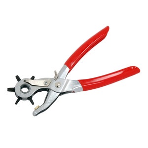 Leather Hole Punch Tool,Revolving Punch Plier Kit,6 Multi-Hole