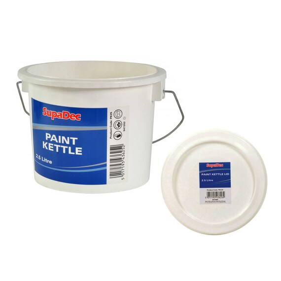 2.5 Litre Plastic Paint Kettle Painting Mixing Pot Lid Tub Etsy