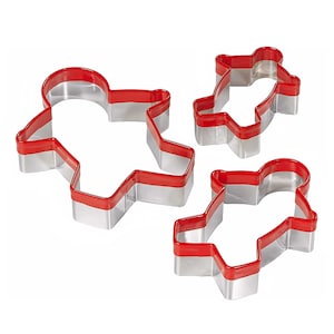 Set Of 3 Stainless Steel Gingerbread Man Shaped Biscuit Cookies Dough Cutters Baked Dough ginger bread shortbread cookie Biscuit Cutter