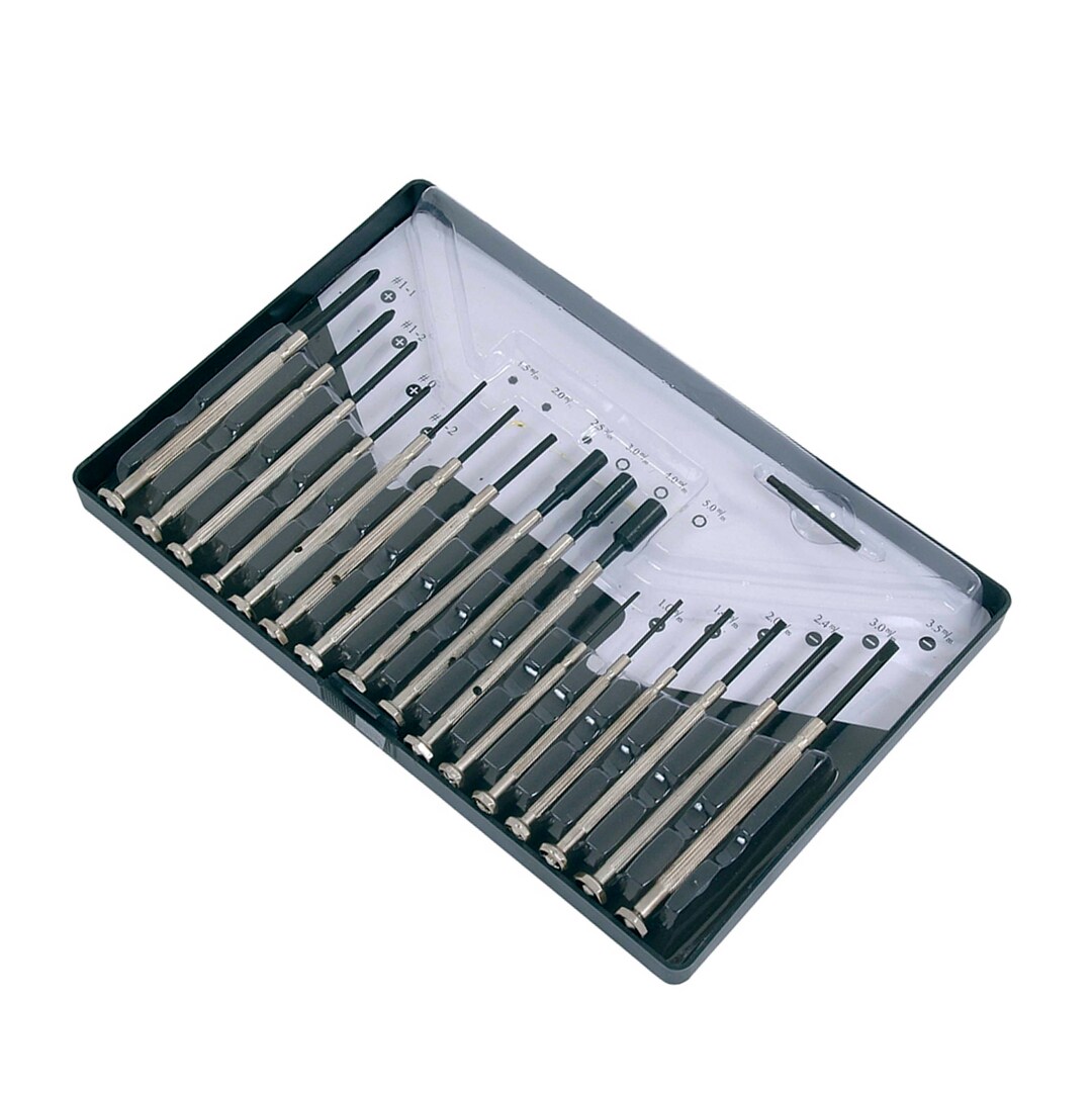 16 Piece Precision Flat Hex Philips Nut Drivers Screwdriver Set