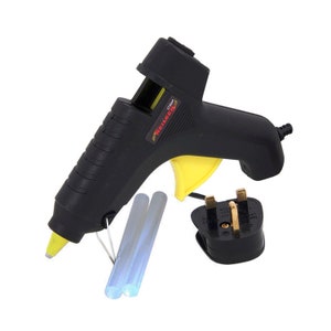 40W Hot Melt Glue Gun PLUS TWO 11X100mm Glue Sticks Ceramics Fabrics Paper Plastic Wood DIY Hobby Craft Industrial Sealing Wax Glue Gun Set image 1