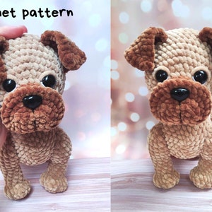 Crochet dog pug pattern, Amigurumi dog pattern pdf, Crochet dog pattern, Stuffed dog crochet pattern, English pattern amigurumi pdf