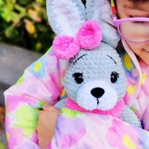 Häschen Puppe Häkelanleitung/ Häschen im Kleid Amigurumi Anleitung/ Englische Anleitung Amigurumi Anleitung/ Plüsch großes Häschen Häkelanleitung