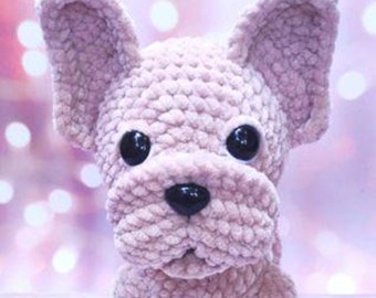 Crochet pattern french bulldog, Amigurumi dog pattern, Crochet patteern stuffed dog, English pattern amigurumi pdf