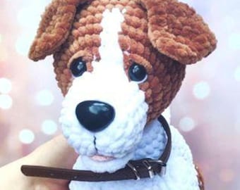 Crochet dog pattern, Jack Russell Terrier amigurumi pattern, Stuffed puppy crochet pattern, English pattern amigurumi pdf