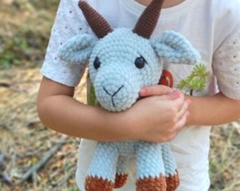 Amigurumi Goat Crochet Pattern, Farm Animal Plush (PDF Pattern)