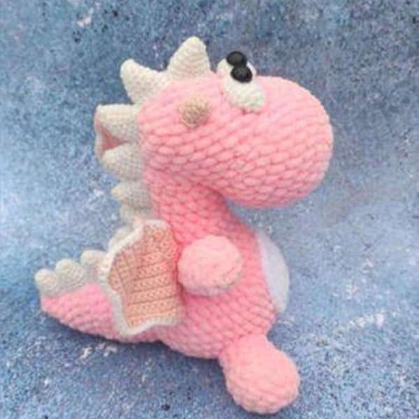 Crochet pattern stuffed dragon, Amigurumi big dragon pattern, Fantasy animals crochet pattern, English pattern amigurumi pdf