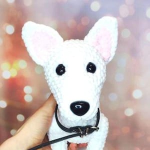 Crochet bullterrier pattern, Amigurumi dog pattern, Crochet dog pattern, English pattern amigurumi pdf