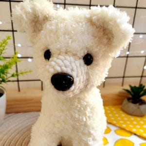Virkmönster: Fluffig Amigurumi Hundvalp (PDF-handledning med videor)