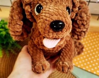 トイプードルのルーカス：かぎ針編みの子犬の編み図（PDFパターン