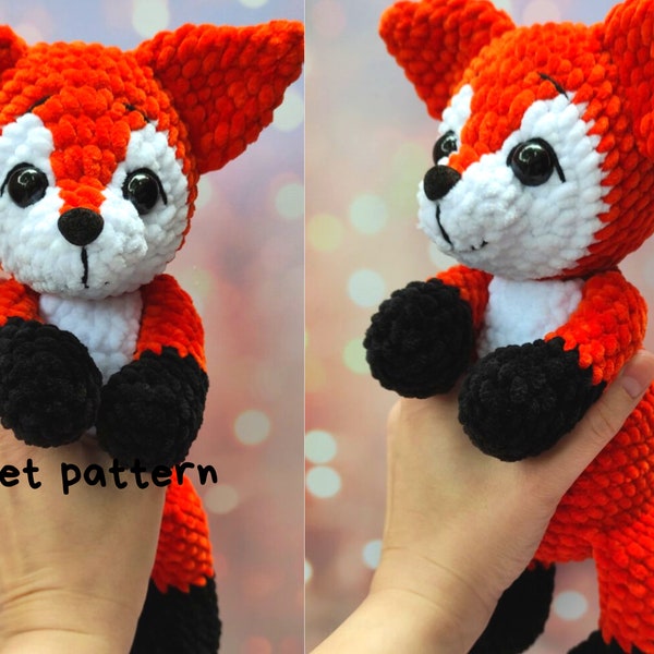 Crochet pattern fox, Amigurumi forest animals pattern, Amigurumi pattern plush fox, English pattern amigurumi pdf