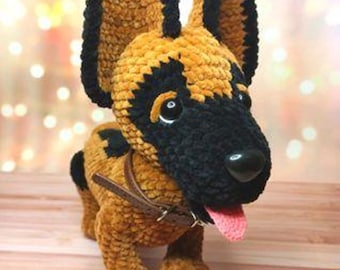 Crochet German Shepherd Pattern, Amigurumi Puppy Tutorial (PDF)