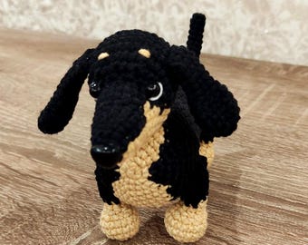 Crochet Dachshund Pattern, Amigurumi Dog (PDF Pattern)