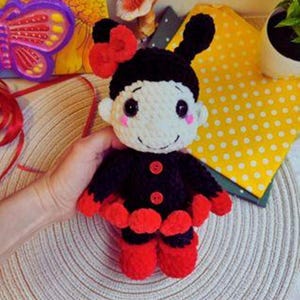 Crochet pattern ladybug/ Amigurumi tutorial doll ladybug/ Insect crochet pattern/ English pattern amigurumi pdf