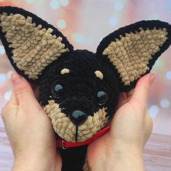 Crochet dog pattern, Amigurumi puppy pattern, Crochet pincher pattern, Stuffed dog amigurumi pdf, English pattern amigurumi pdf