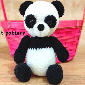 Panda bear amigurumi pattern/ Crochet pattern stuffed panda/ Plushie animals crochet pattern/ English pattern amigurumi pdf