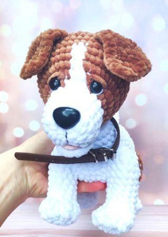 Crochet dog pattern, Jack Russell Terrier amigurumi pattern, Stuffed puppy crochet pattern, English pattern amigurumi pdf