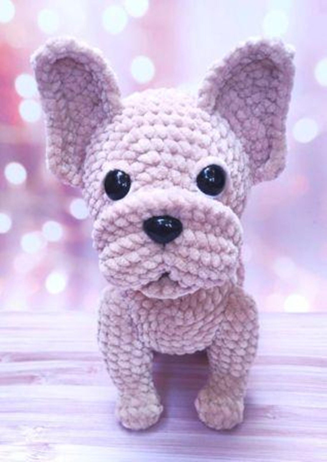 Crochet Pattern French Bulldog, Amigurumi Dog Pattern, Crochet Patteern