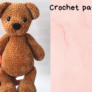 Big bear crochet pattern/ Amigurumi teddy bear/ English pattern amigurumi tutorial/ Plushie crochet toy