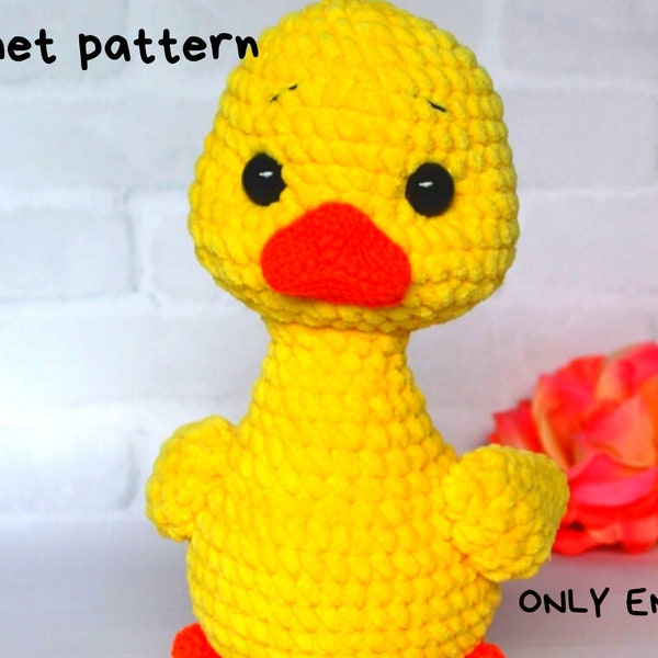 Amigurumi duck crochet pattern, Crochet pattern plushie duck, Rubber duck pattern, Instant download pdf crochet pattern