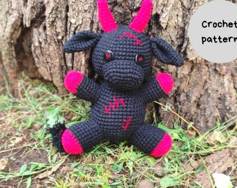 Crochet pattern baphomet/ Amigurumi monster pattern/ English pattern amigurumi pdf