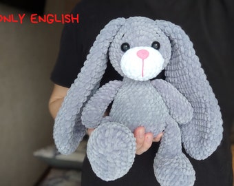 Crochet bunny pattern, Amigurumi bunny pattern, Crochet rabbit pattern