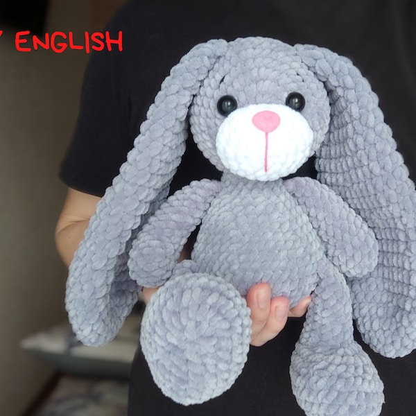 Crochet bunny pattern, Amigurumi bunny pattern, Crochet rabbit pattern