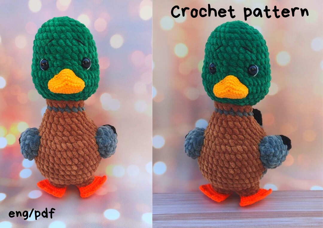 Crochet Pattern Mallard Duck/ Amigurumi Tutorial Plushie Duckling