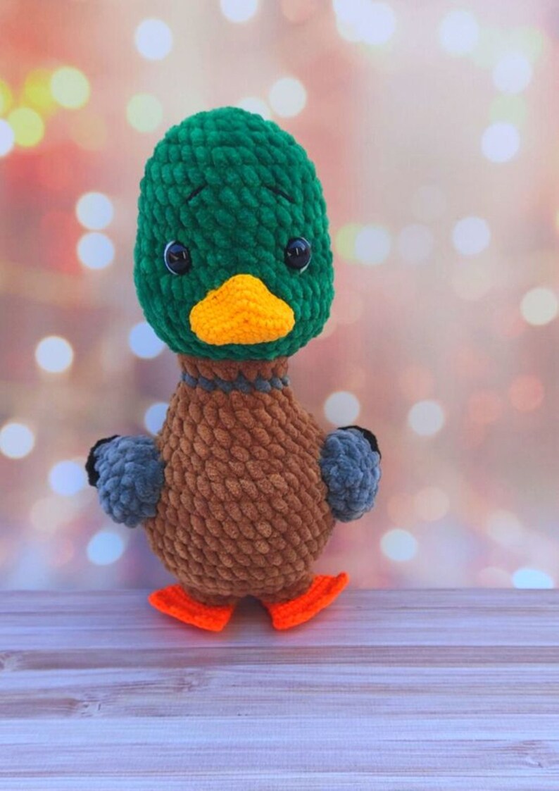 Mallard Duck Crochet Pattern Amigurumi Duckling Pattern Etsy