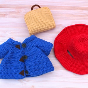Crochet pattern bear Paddington, Amigurumi bear traveler pattern, Teddy bear crochet pattern, English pattern amigurumi pdf image 3