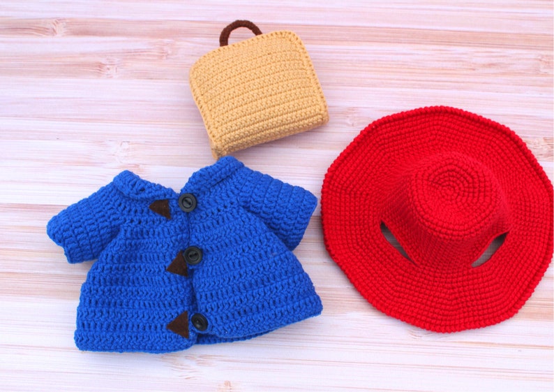 Crochet pattern bear Paddington, Amigurumi bear traveler pattern, Teddy bear crochet pattern, English pattern amigurumi pdf image 3