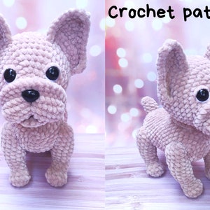 Crochet french bulldog pattern, Amigurumi puppy pattern, Crochet stuffed dog pattern, English pattern amigurumi pdf
