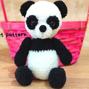 Crochet pattern panda/ Amigurumi tutorial panda/ Teddy bear panda stuffed animals/ English pattern amigurumi pdf