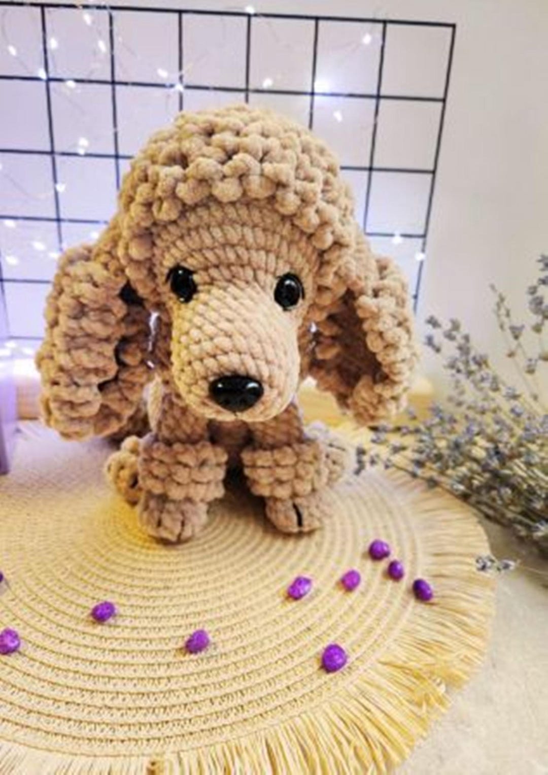 Crochet Pattern Stuffed Dog/ Amigurumi Pattern Poodle Dog/ English