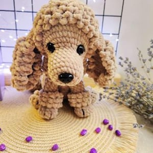 Crochet pattern stuffed dog/ Amigurumi pattern poodle dog/ English pattern amigurumi pdf/ Crochet pattern plush cute puppy