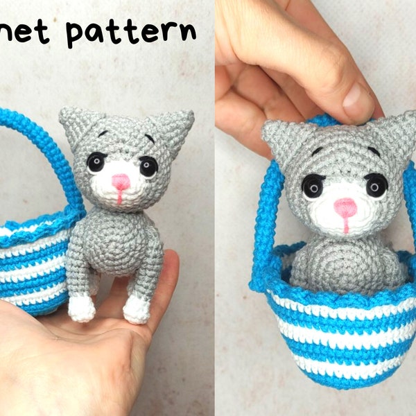 Crochet pattern kitten/ Amigurumi tutorial stuffed cat/ Crochet pattern kitty/ English pattern amigurumi pdf