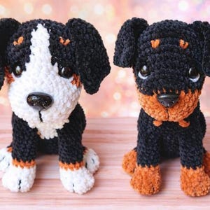 2er Häkelmuster/ Anleitung Amigurumi Häkelhund Hund/ Rottweiler Häkelanleitung/ Englische Anleitung Amigurumi pdf