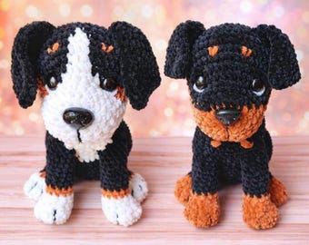Bundle of 2 Crochet Patterns/ Amigurumi Pattern Crochet Dog