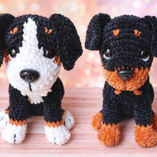 Bundle of 2 Crochet Patterns/ Amigurumi Pattern Crochet Dog
