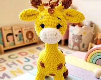 Crochet Giraffe Pattern | Plush Amigurumi Safari Animal (PDF)