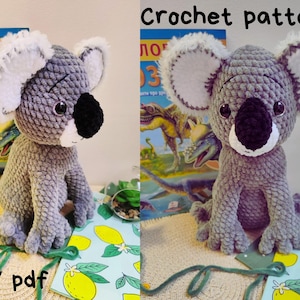 Crochet pattern koala/ Amigurumi tutorial stuffed koala/ Australian Animal crochet/ English pattern amigurumi pdf