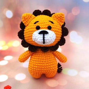 Small lion crochet pattern/ Amigurumi tutorial safari animals/ Stuffed lion crochet animals/ English pattern amigurumi pdf
