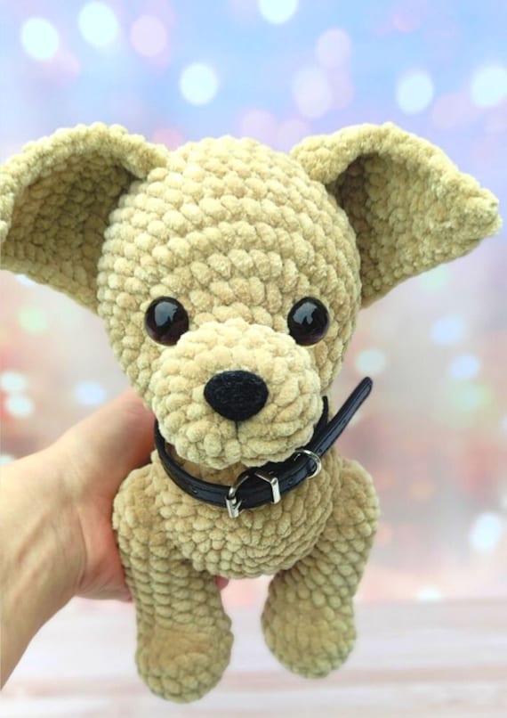 Crochet Chihuahua Puppy Pattern, Amigurumi Dog Plushie (English PDF)