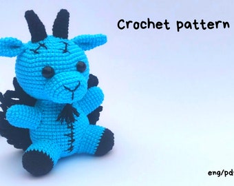 Crochet pattern baphomet, Amigurumi devil pattern, Crochet pattern monster, English pattern amigurumi pdf