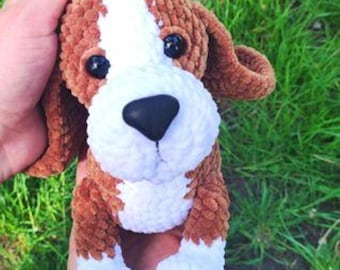 Padrão de crochê de cachorro Beagle, tutorial de cachorrinho Amigurumi (PDF)