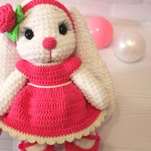 Crochet bunny pattern, Amigurumi bunny pattern pdf, Plushie cute crochet bunny, English crochet bunny pdf