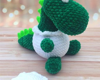 Crochet Baby Dinosaur Pattern - Hatching Dino Amigurumi Tutorial  PDF