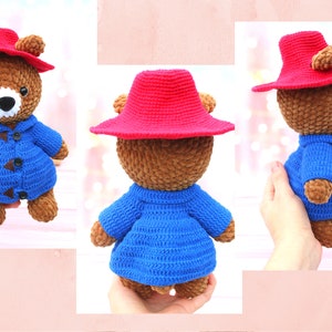 Crochet pattern bear Paddington, Amigurumi bear traveler pattern, Teddy bear crochet pattern, English pattern amigurumi pdf image 4