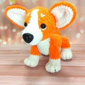 Crochet pattern corgi dog/ Amigurumi tutorial stuffed puppy/ English pattern amigurumi pdf
